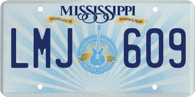 MS license plate LMJ609