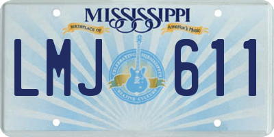 MS license plate LMJ611