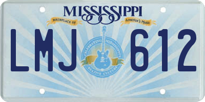 MS license plate LMJ612