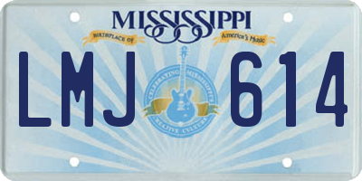 MS license plate LMJ614