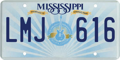 MS license plate LMJ616