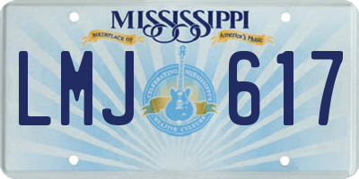 MS license plate LMJ617