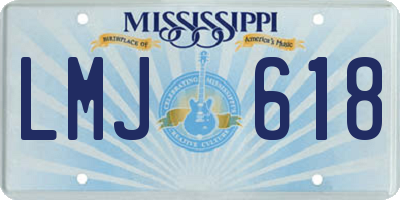 MS license plate LMJ618