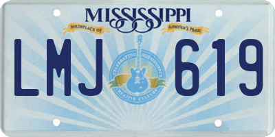 MS license plate LMJ619