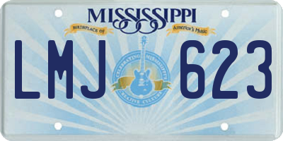 MS license plate LMJ623