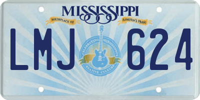 MS license plate LMJ624