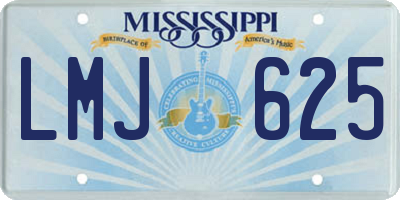 MS license plate LMJ625