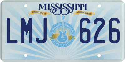 MS license plate LMJ626