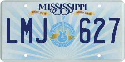 MS license plate LMJ627