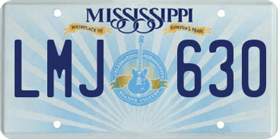 MS license plate LMJ630