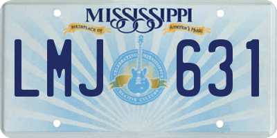 MS license plate LMJ631
