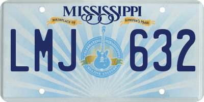 MS license plate LMJ632