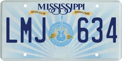 MS license plate LMJ634