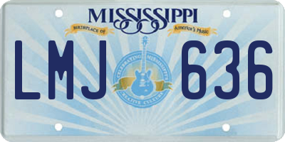 MS license plate LMJ636