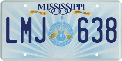 MS license plate LMJ638