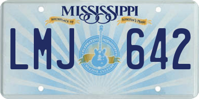 MS license plate LMJ642