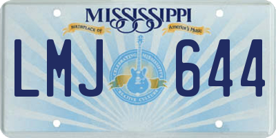 MS license plate LMJ644