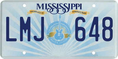 MS license plate LMJ648