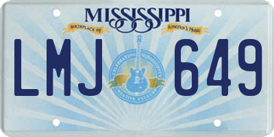 MS license plate LMJ649