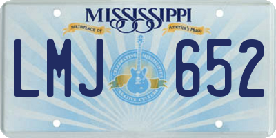 MS license plate LMJ652