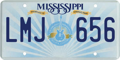 MS license plate LMJ656