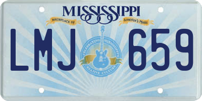 MS license plate LMJ659