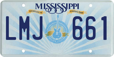 MS license plate LMJ661