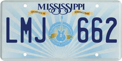 MS license plate LMJ662