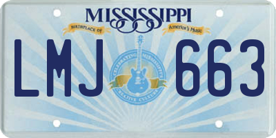 MS license plate LMJ663