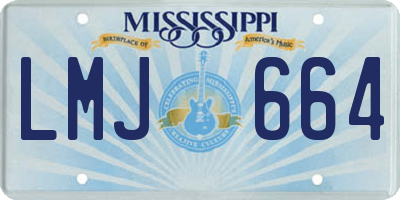 MS license plate LMJ664