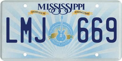 MS license plate LMJ669