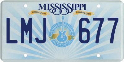 MS license plate LMJ677