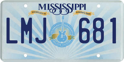 MS license plate LMJ681