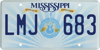 MS license plate LMJ683