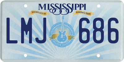 MS license plate LMJ686