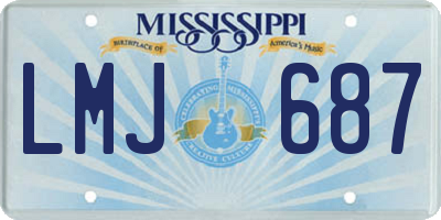 MS license plate LMJ687