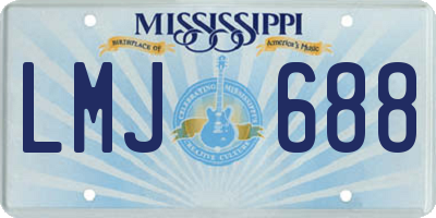 MS license plate LMJ688