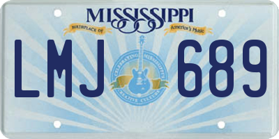 MS license plate LMJ689