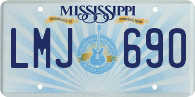 MS license plate LMJ690
