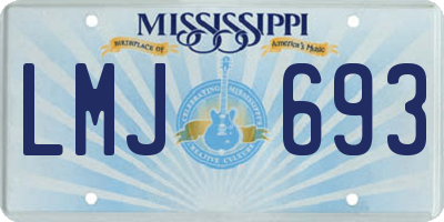 MS license plate LMJ693