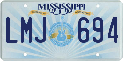 MS license plate LMJ694