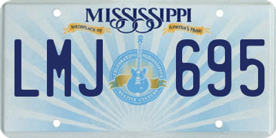 MS license plate LMJ695