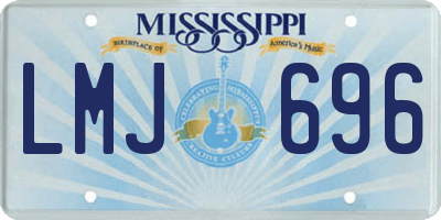 MS license plate LMJ696