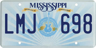 MS license plate LMJ698