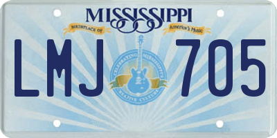 MS license plate LMJ705