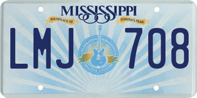 MS license plate LMJ708