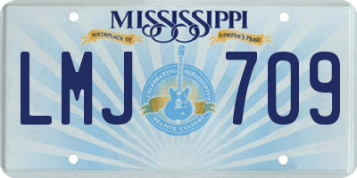 MS license plate LMJ709