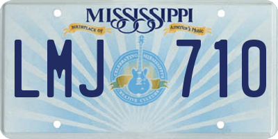 MS license plate LMJ710