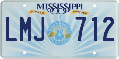 MS license plate LMJ712