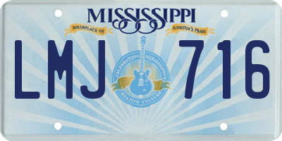 MS license plate LMJ716